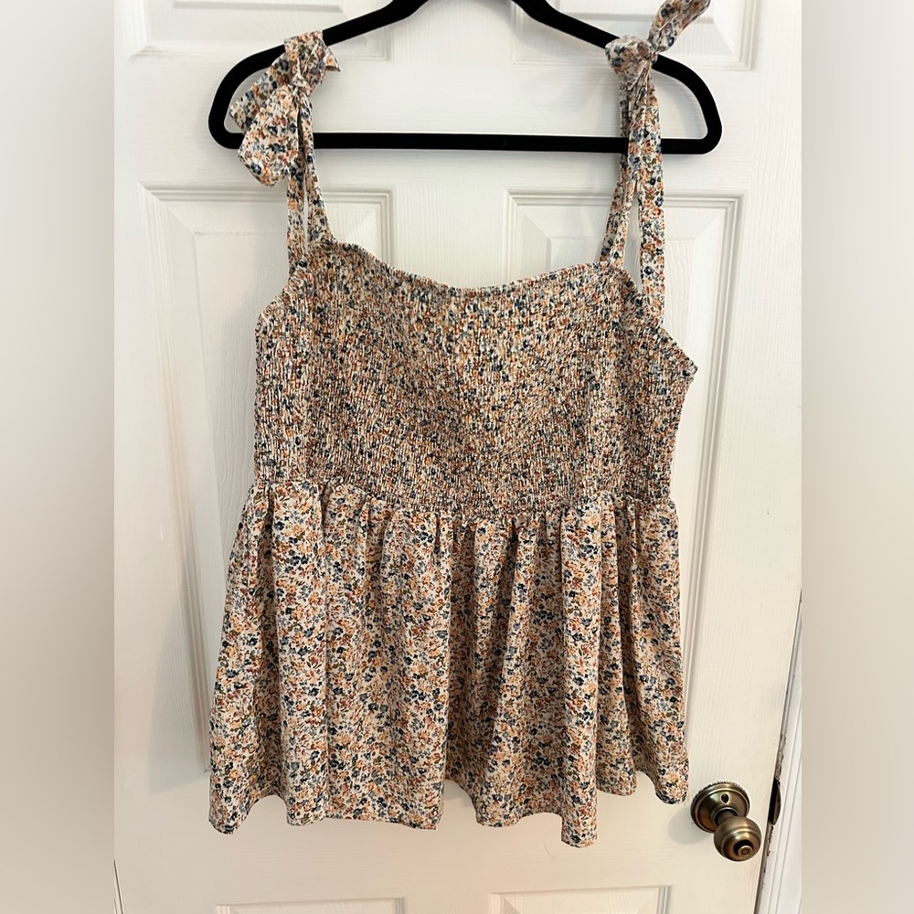 Floral babydoll shirt sz.4x